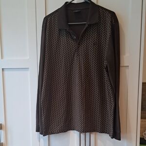 100 - Lacoste Brown Ribbed Polo Shirt